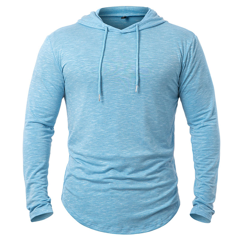 Running Gear Essential - Hoodie olahraga pria, berkerudung lengan panjang
