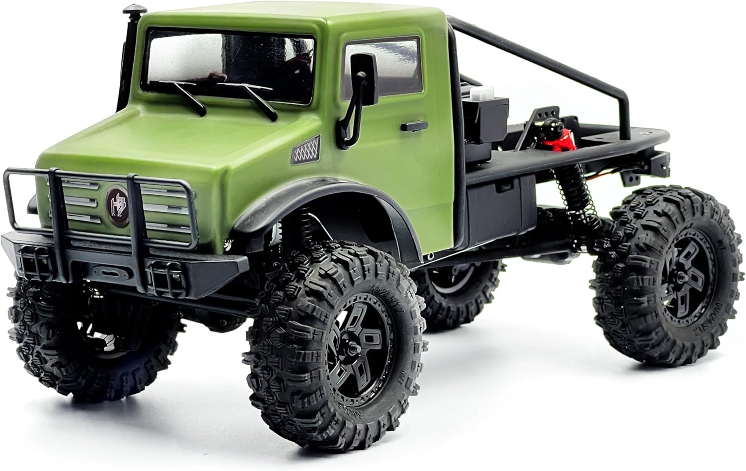 Running Gear Green - Truk Crawler Remote Control Skala 1/18