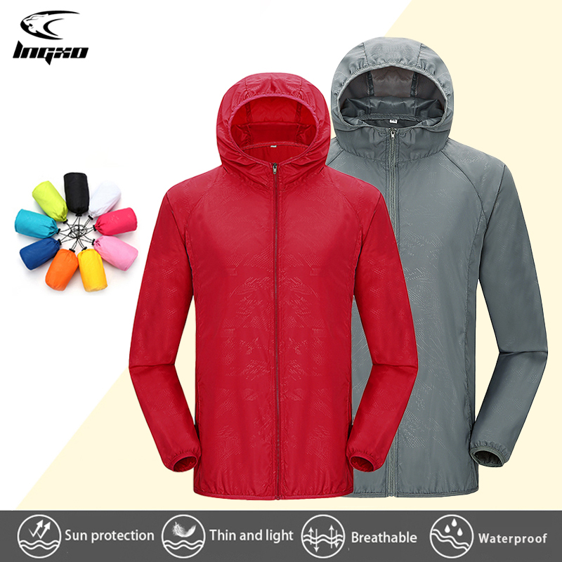 Running Gear Rain - Jaket Tahan Air Hiking LNGXO untuk
