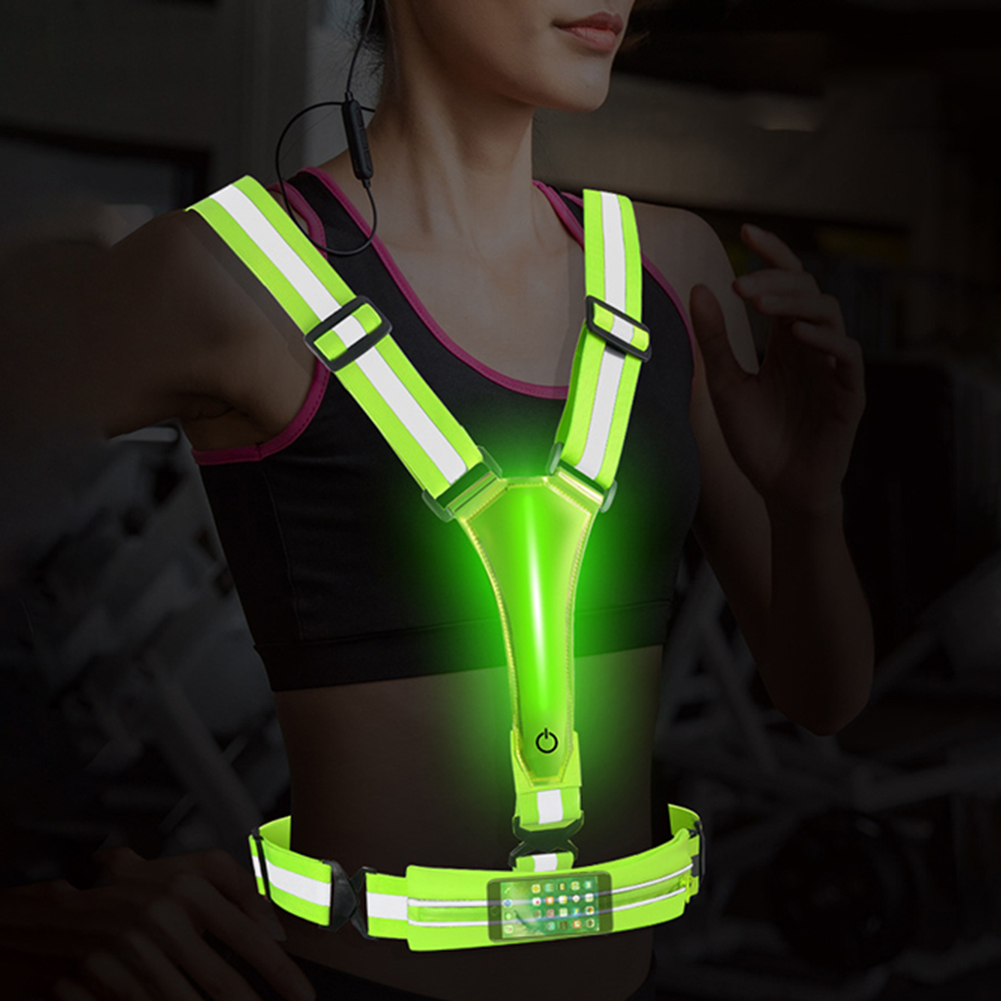 Running Gear Winter Men - Rompi Reflektif LED untuk Lari, Perlengkapan