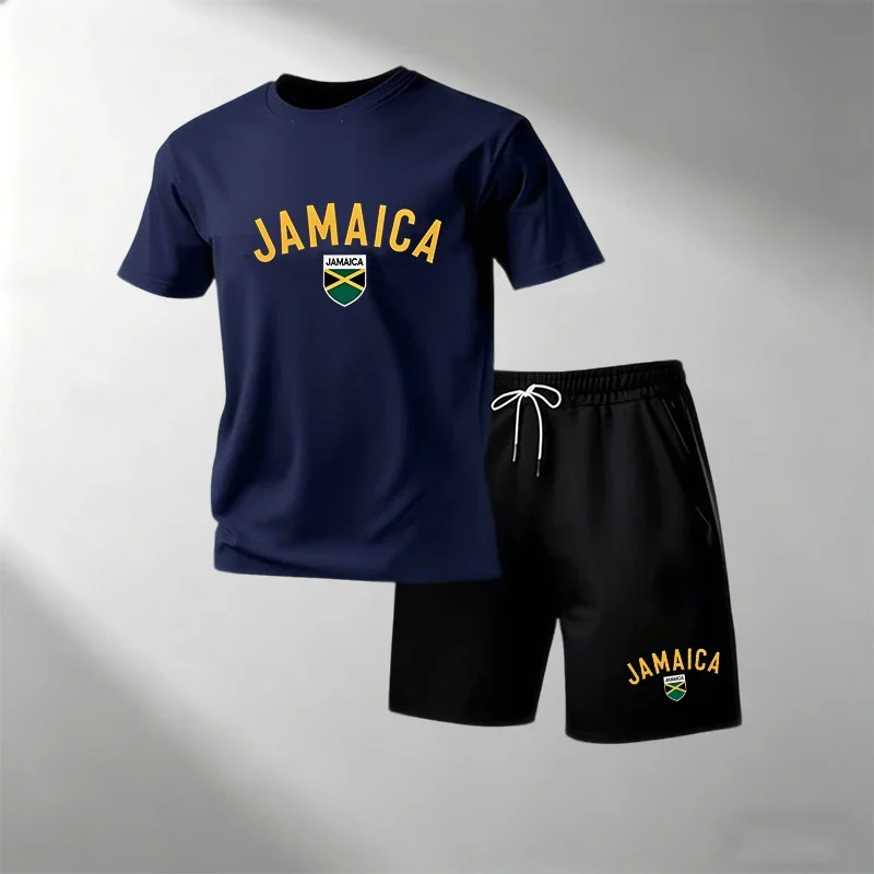 JAMAICA Set Kaos Kasual Musim  - Running Gear Men ulasan dan harga