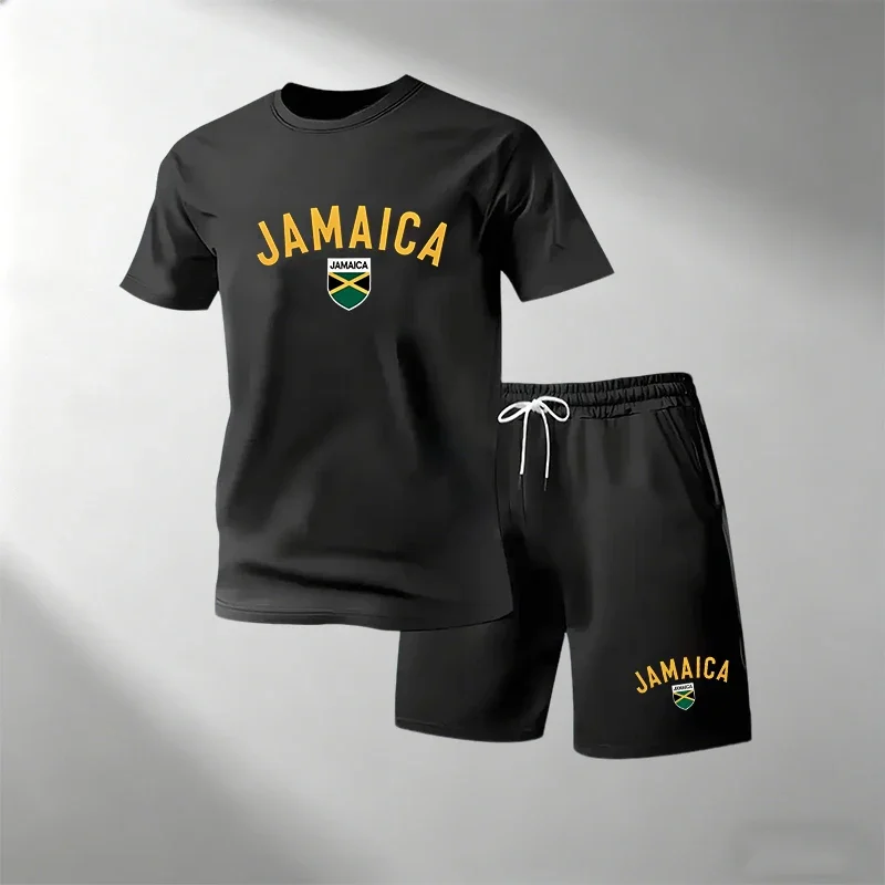 JAMAICA Set Kaos Kasual Musim  - Running Gear Men ulasan dan harga