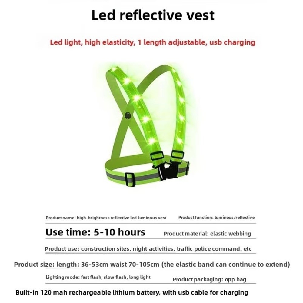 Rompi Keselamatan LED Polieste - New Gear Running ulasan dan harga