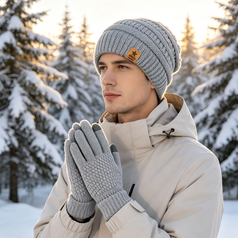 1-5PCS Set Topi dan Sarung Tan - Running Gear For Winter ulasan dan harga