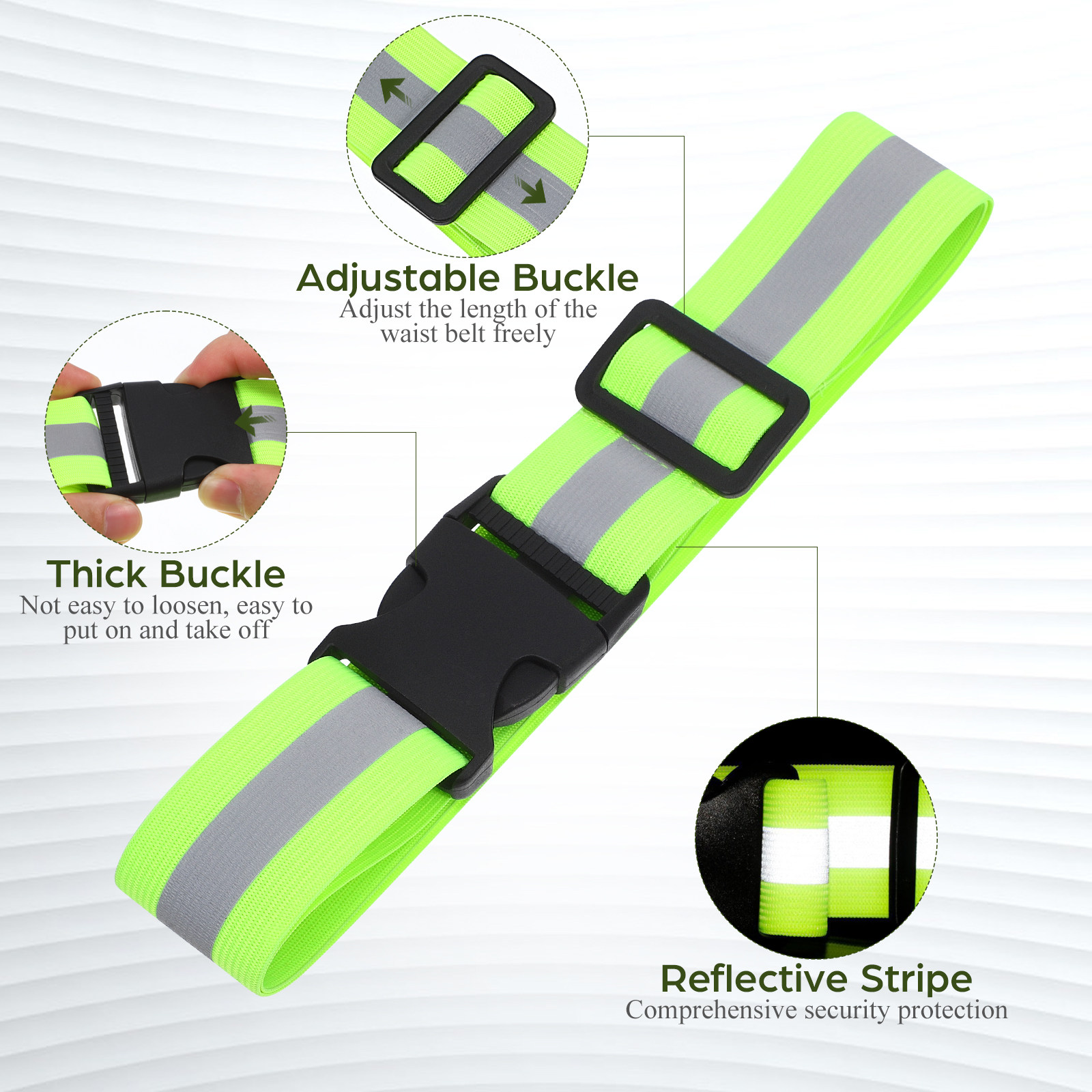 Sabuk Reflektif Warna Hijau Fl - Running Gear Green ulasan dan harga